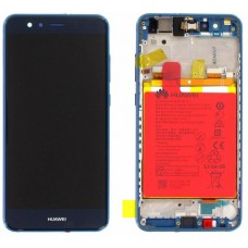 LCD displej + dotyková plocha pre Huawei P10 lite s rámom modrá