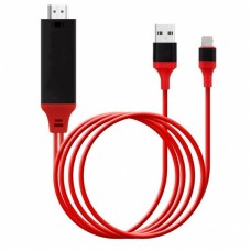  Kábel s redukciou lightning na HDMI pre Apple iPhone iPad červený